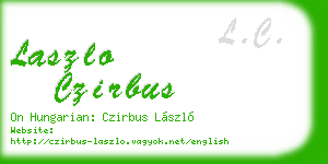 laszlo czirbus business card