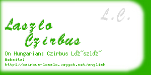 laszlo czirbus business card